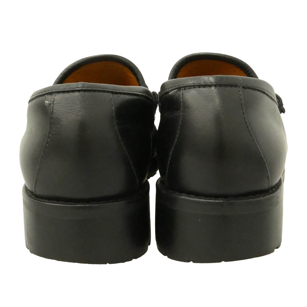 GUCCI グッチ 101 6105 ホースビット レザー ローファー シューズ ブラック系 37.5【中古】