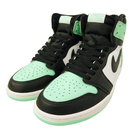 NIKE ナイキ DZ5485-130 Air Jordan 1 High OG Green Glow エアジョーダン1 ハイ OG グリーングロー ハイカット スニーカー ブラック系 ライトグリーン系 26.5cm【新古品】【未使用】【中古】