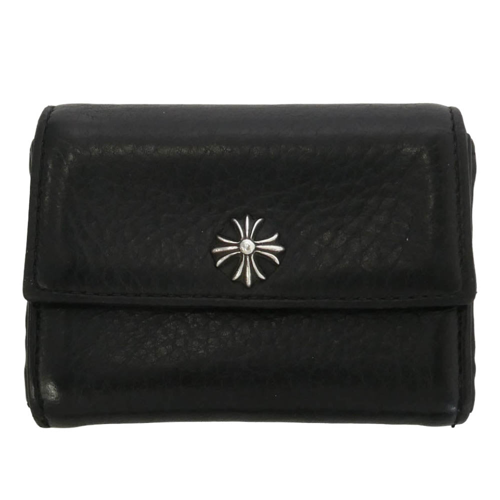 CHROME HEARTS クロムハーツ（原本有） UNITED ARROWS ユナイテッドアローズ インボイス付属 30SP/CH WLT TINY 30周年記念 UNITED ARROWS別注 CHプラスボタン タイニーウォレット 財布 ブラック系【中古】