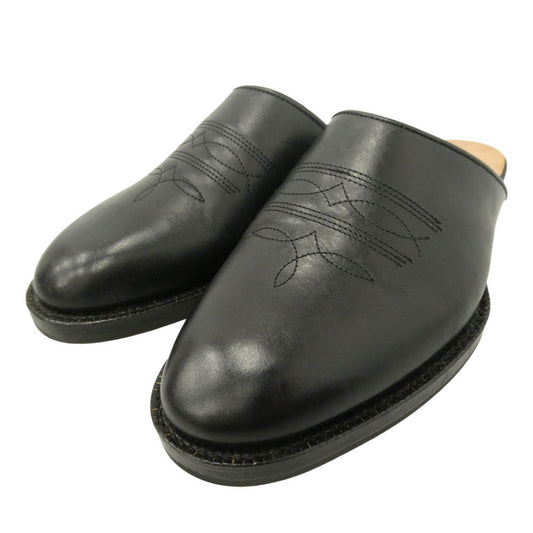 Hender Scheme エンダースキーマ di-rs-chk cheak caw Leather チーク カウ レザー シューズ サンダル ブラック系 4【中古】