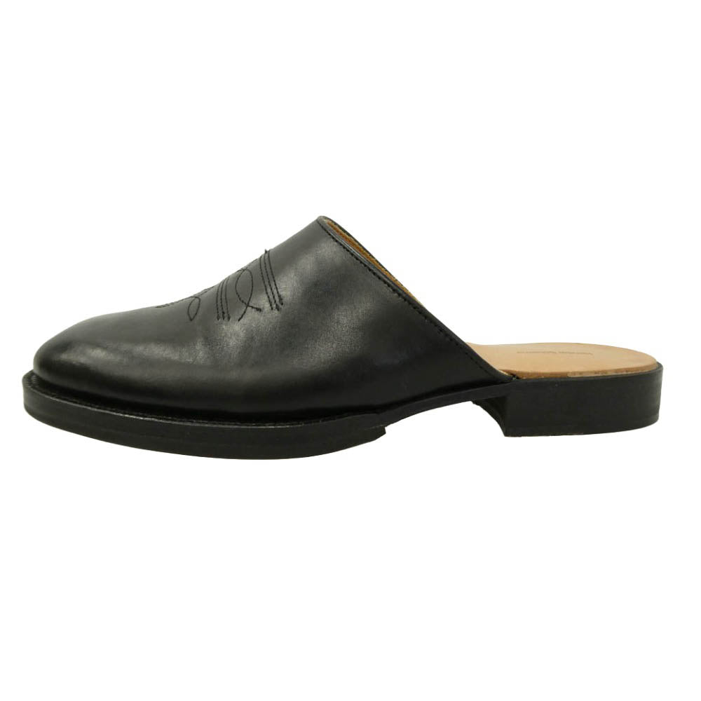 Hender Scheme エンダースキーマ di-rs-chk cheak caw Leather チーク カウ レザー シューズ サンダル ブラック系 4【中古】