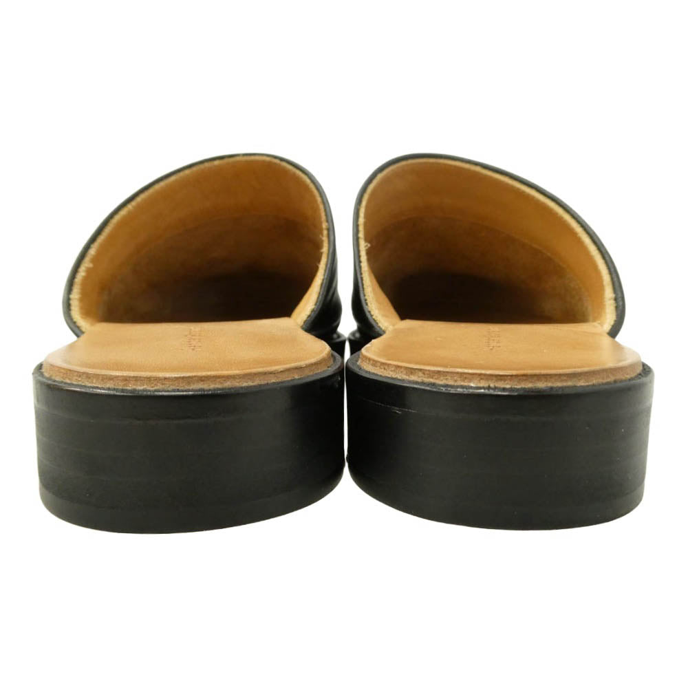 Hender Scheme エンダースキーマ di-rs-chk cheak caw Leather チーク カウ レザー シューズ サンダル ブラック系 4【中古】