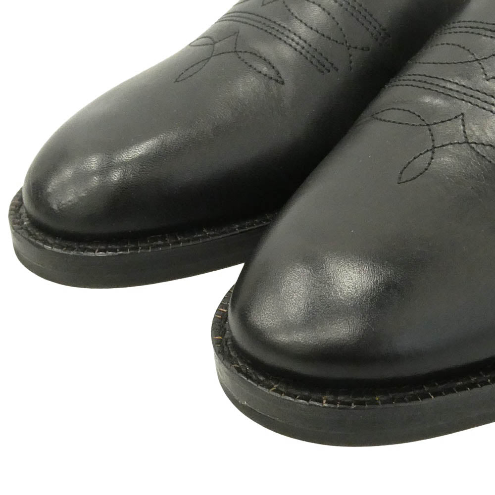 Hender Scheme エンダースキーマ di-rs-chk cheak caw Leather チーク カウ レザー シューズ サンダル ブラック系 4【中古】