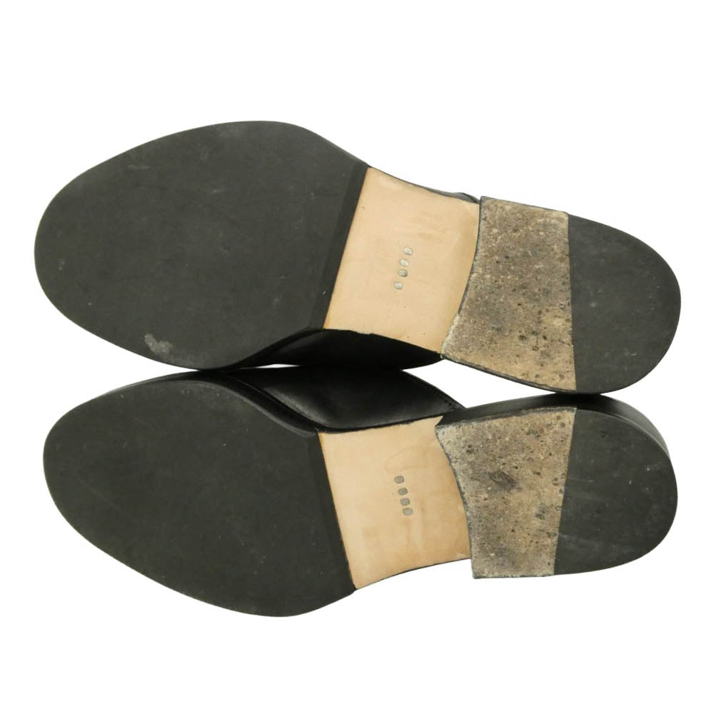 Hender Scheme エンダースキーマ di-rs-chk cheak caw Leather チーク カウ レザー シューズ サンダル ブラック系 4【中古】