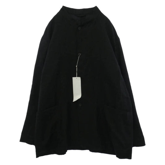 COMOLI コモリ 25SS B01-01009 Canapa Stand Collar Jacket ヘンプ カナパ スタンド カラー ジャケット ブラック系 2【新古品】【未使用】【中古】