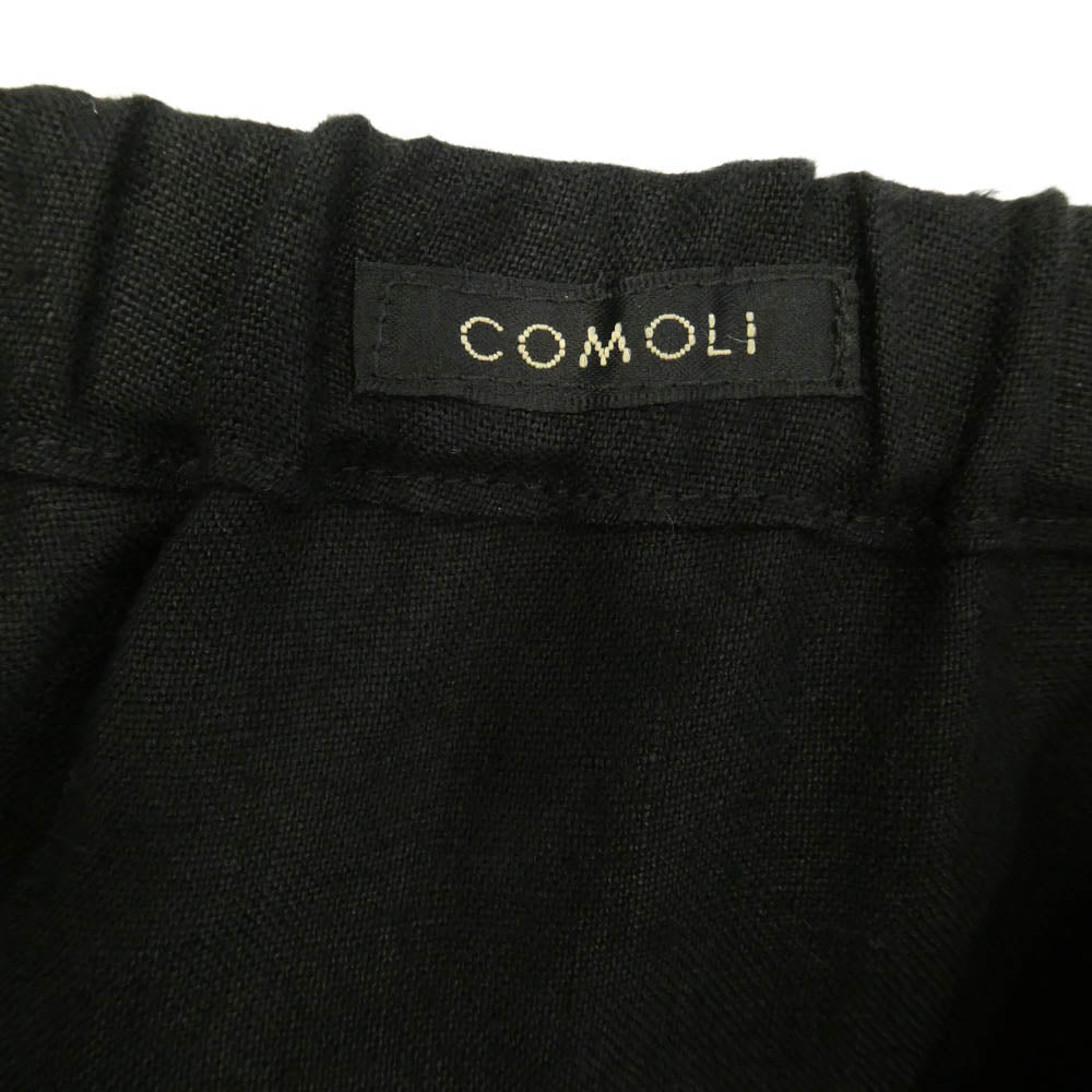 COMOLI コモリ 26SS D01-03009 Canapa Drawstring Pants カナパ ドローストリング イージー パンツ ブラック系 2【新古品】【未使用】【中古】