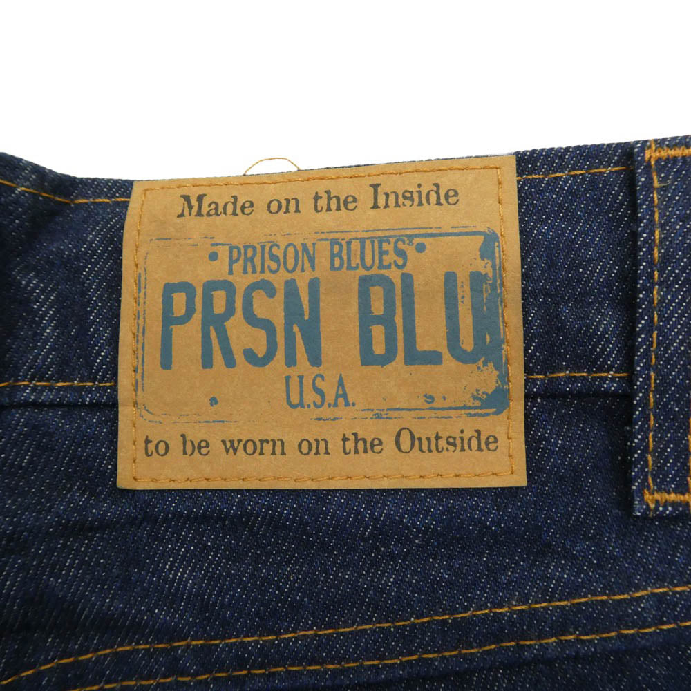 プリズンブルース 103 BASIC RELAXED FIT 5POCKET JEANS ベーシック リラックス フィット 5 ポケット ジーンズ デニム パンツ インディゴブルー系 W30 L32【中古】