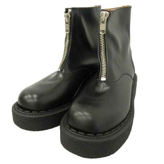 COMME des GARCONS HOMME PLUS コムデギャルソンオムプリュス GEORGE COX ジョージコックス 26AW PR-K105-001-1-4 × GEORGE COX Zip Front Boots ジョージ コックス フロント ジップ カウ レザー ブーツ ブラック系 UK9【新古品】【未使用】【中古】
