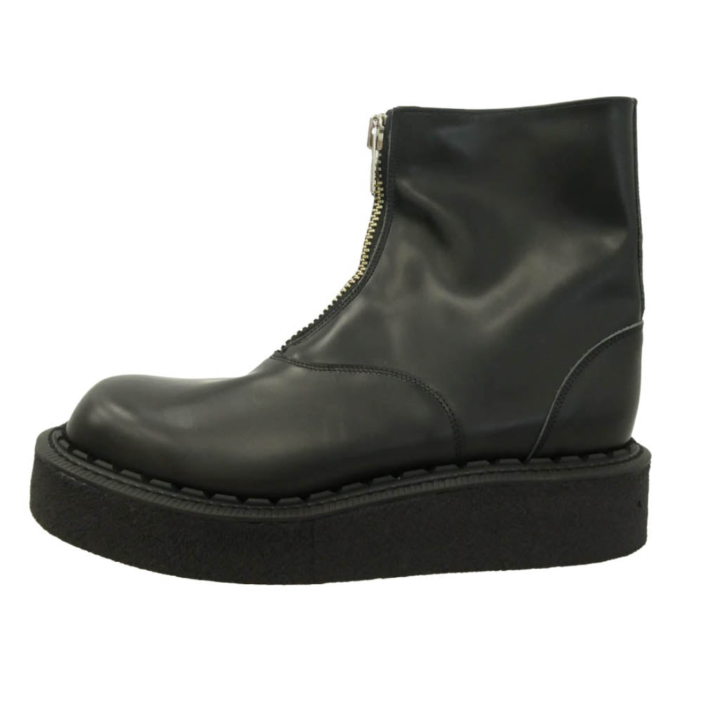 COMME des GARCONS HOMME PLUS コムデギャルソンオムプリュス GEORGE COX ジョージコックス 26AW PR-K105-001-1-4 × GEORGE COX Zip Front Boots ジョージ コックス フロント ジップ カウ レザー ブーツ ブラック系 UK9【新古品】【未使用】【中古】