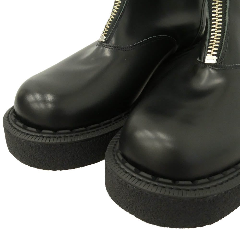 COMME des GARCONS HOMME PLUS コムデギャルソンオムプリュス GEORGE COX ジョージコックス 26AW PR-K105-001-1-4 × GEORGE COX Zip Front Boots ジョージ コックス フロント ジップ カウ レザー ブーツ ブラック系 UK9【新古品】【未使用】【中古】