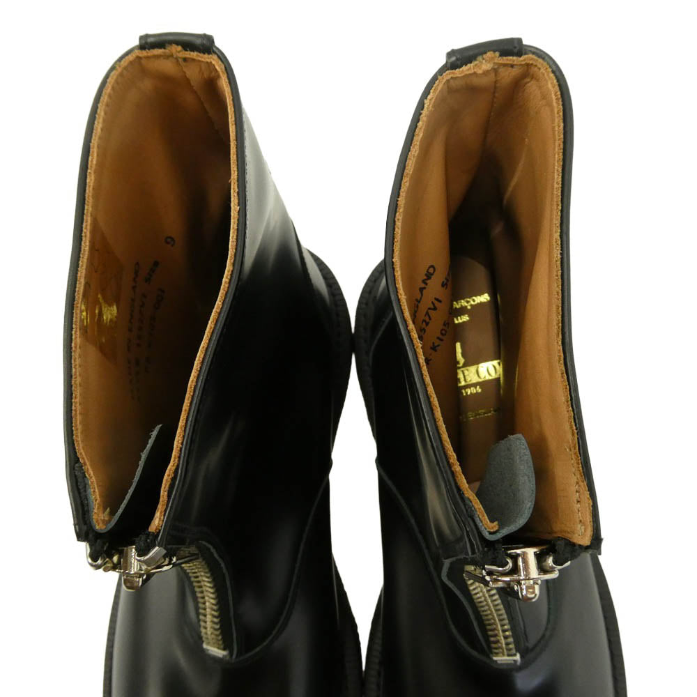 COMME des GARCONS HOMME PLUS コムデギャルソンオムプリュス GEORGE COX ジョージコックス 26AW PR-K105-001-1-4 × GEORGE COX Zip Front Boots ジョージ コックス フロント ジップ カウ レザー ブーツ ブラック系 UK9【新古品】【未使用】【中古】