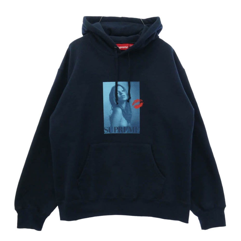 Supreme シュプリーム 24AW Kate Moss Hooded Sweatshirt ケイトモス フォトプリント フーディー プルオーバー パーカー ネイビー系 ブルー系 L【美品】【中古】