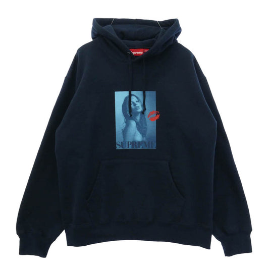 Supreme シュプリーム 24AW Kate Moss Hooded Sweatshirt ケイトモス フォトプリント フーディー プルオーバー パーカー ネイビー系 ブルー系 L【美品】【中古】