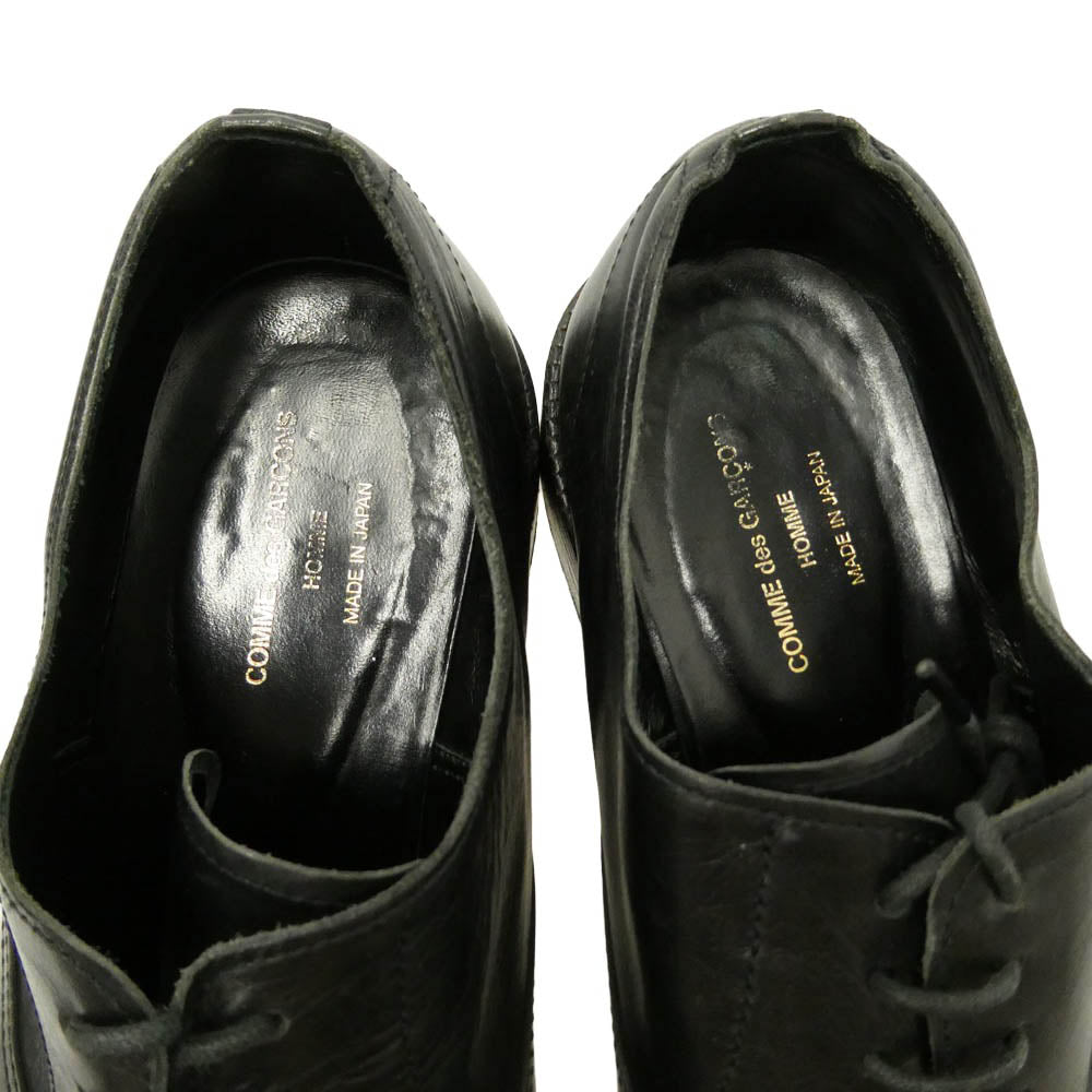 COMME des GARCONS HOMME コムデギャルソンオム レースアップ レザー ドレス シューズ ビジネス シューズ ブラック系 25.5【中古】