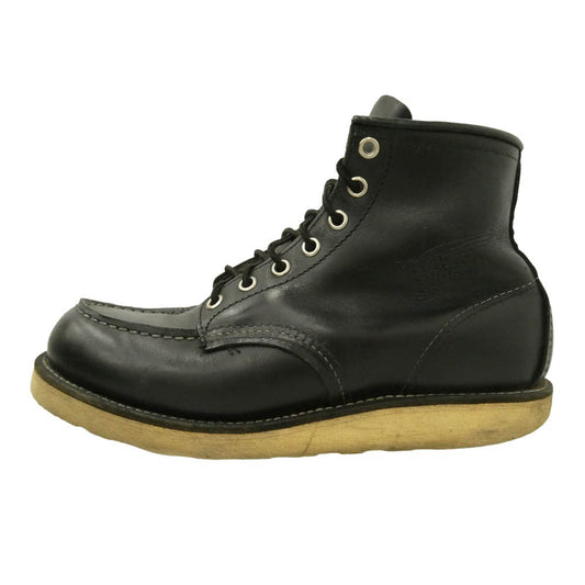 RED WING レッドウィング 8130 USA製 04年製 CLASSIC MOC TOE BOOT アイリッシュセッター クラシック モックトゥ ワーク ブーツ ブラック系 7D【中古】