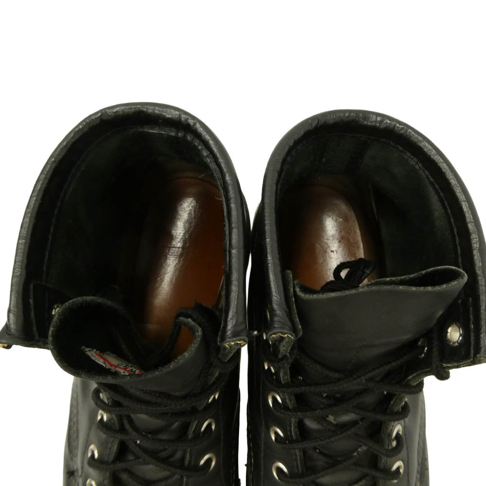 RED WING レッドウィング 8130 USA製 04年製 CLASSIC MOC TOE BOOT アイリッシュセッター クラシック モックトゥ ワーク ブーツ ブラック系 7D【中古】