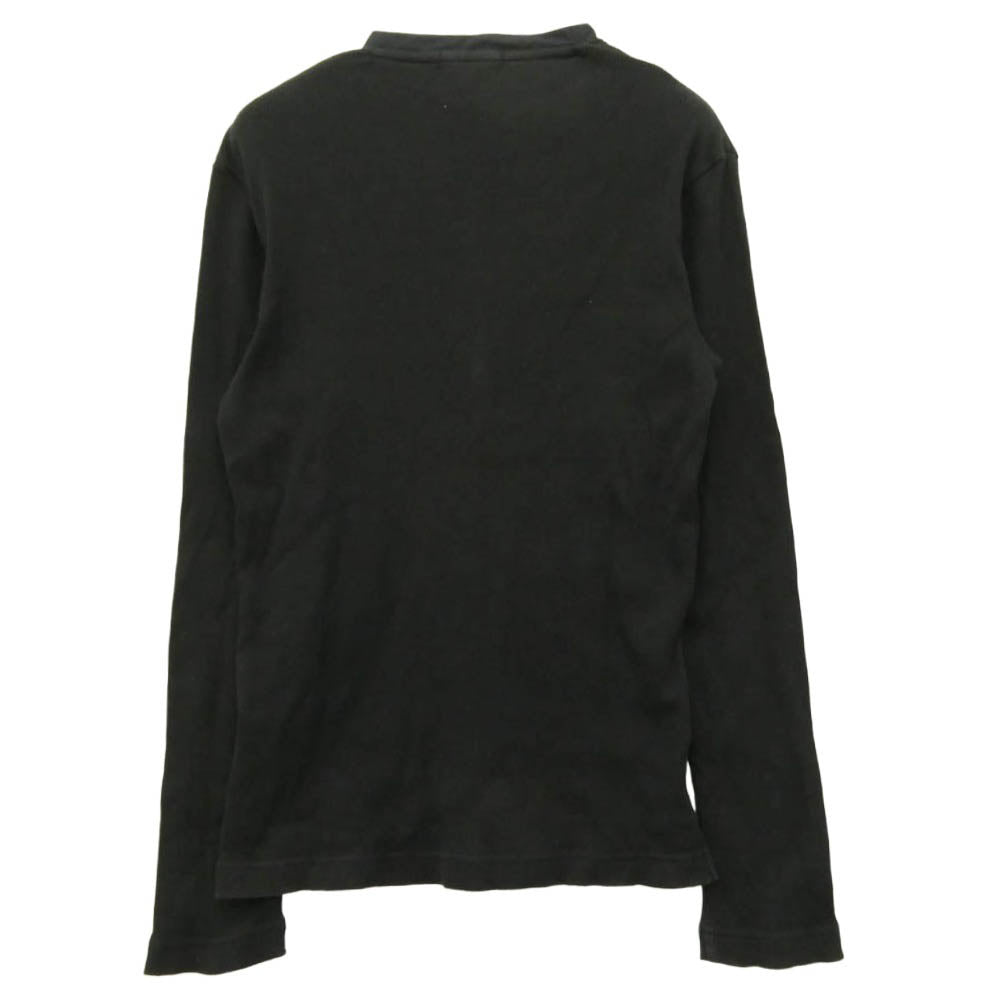 BURBERRY バーバリー BLACK LABEL ブラックレーベル ヘンリーネック ロングスリーブ Tシャツ 長袖 カットソー ブラック系 2【中古】