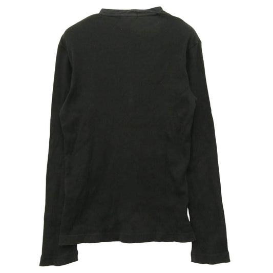 BURBERRY バーバリー BLACK LABEL ブラックレーベル ヘンリーネック ロングスリーブ Tシャツ 長袖 カットソー ブラック系 2【中古】