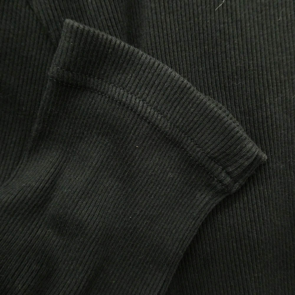 BURBERRY バーバリー BLACK LABEL ブラックレーベル ヘンリーネック ロングスリーブ Tシャツ 長袖 カットソー ブラック系 2【中古】
