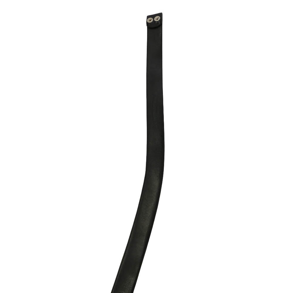CHROME HEARTS クロムハーツ（原本無） 30サイズ 1.5 STRAP 1.5inch スクロールレーベルリベッツ レザー ベルト ブラック系 30【中古】