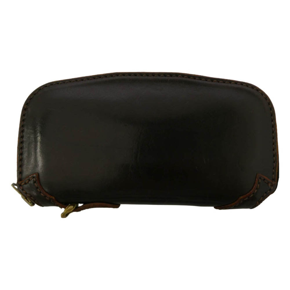 MANIFOLD マニフォールド ラウンドファスナー ウォレット 長財布 ダークブラウン系【中古】