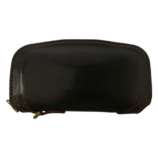 MANIFOLD マニフォールド ラウンドファスナー ウォレット 長財布 ダークブラウン系【中古】