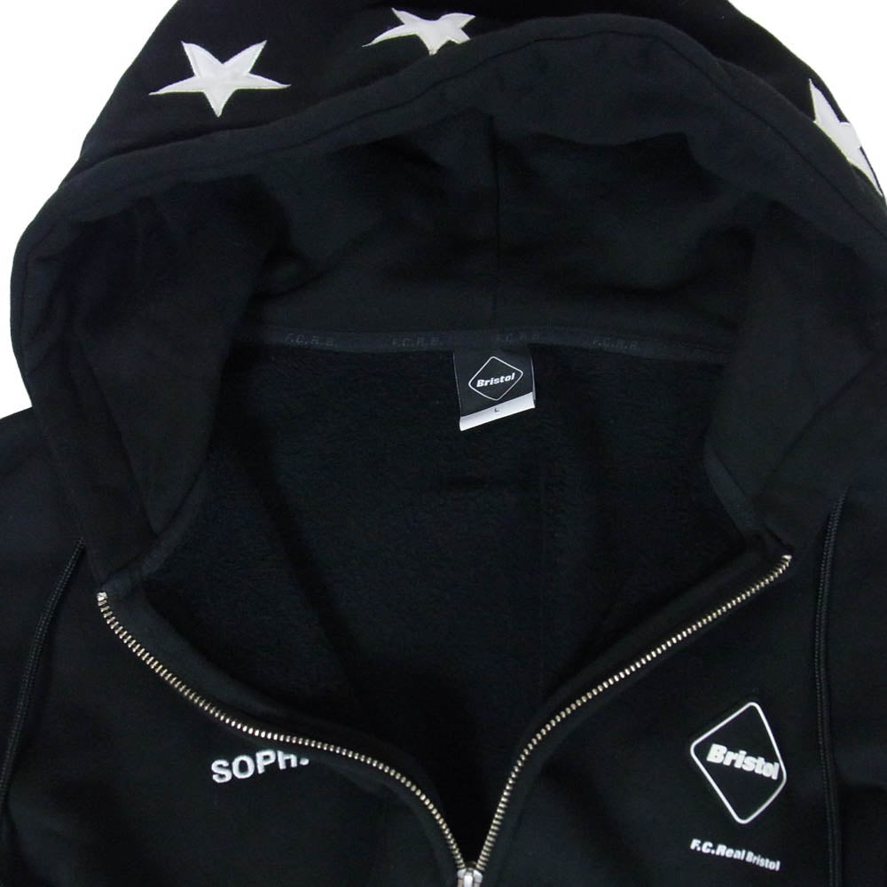 F.C.R.B. エフシーアールビー 26SS FCRB-260134 5-STAR ZIP-UP SWEAT HOODIE ジップアップ フーディー パーカー ブラック系 L【中古】