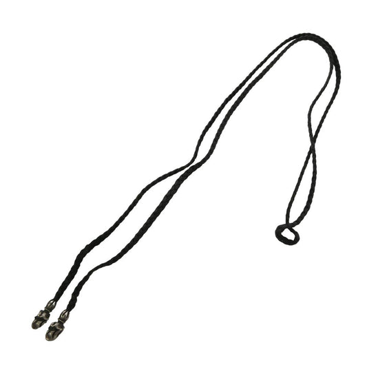 CHROME HEARTS クロムハーツ（原本無） LEATHER BRAID リップアンドタン レザーブレード ネックレス ブラック系 シルバー系【中古】