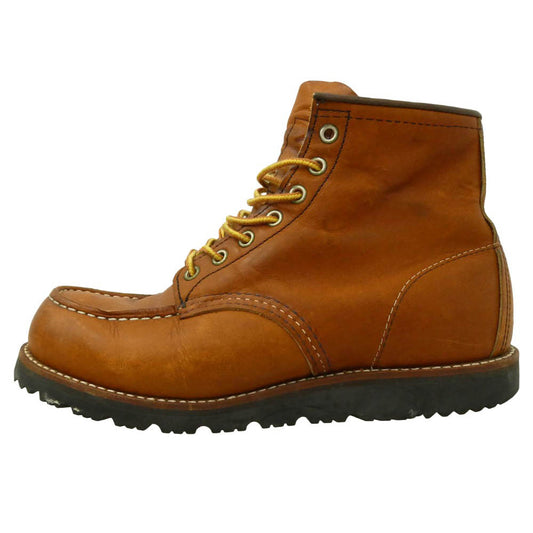 RED WING レッドウィング 875 USA製 Vibram ビブラムソール カスタム 6INCH CLASSIC MOC TOE 6インチ クラシック モック トゥ ワーク ブーツ ブラウン系 26.5cm【中古】