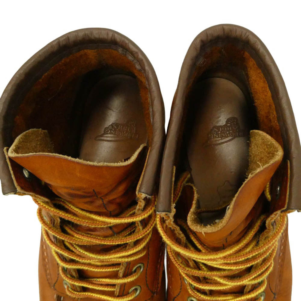 RED WING レッドウィング 875 USA製 Vibram ビブラムソール カスタム 6INCH CLASSIC MOC TOE 6インチ クラシック モック トゥ ワーク ブーツ ブラウン系 26.5cm【中古】