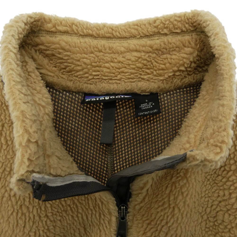 patagonia パタゴニア 02AW カナダ製 2002年製 Retro-X レトロX フリース ジャケット ベージュ系 L【中古】