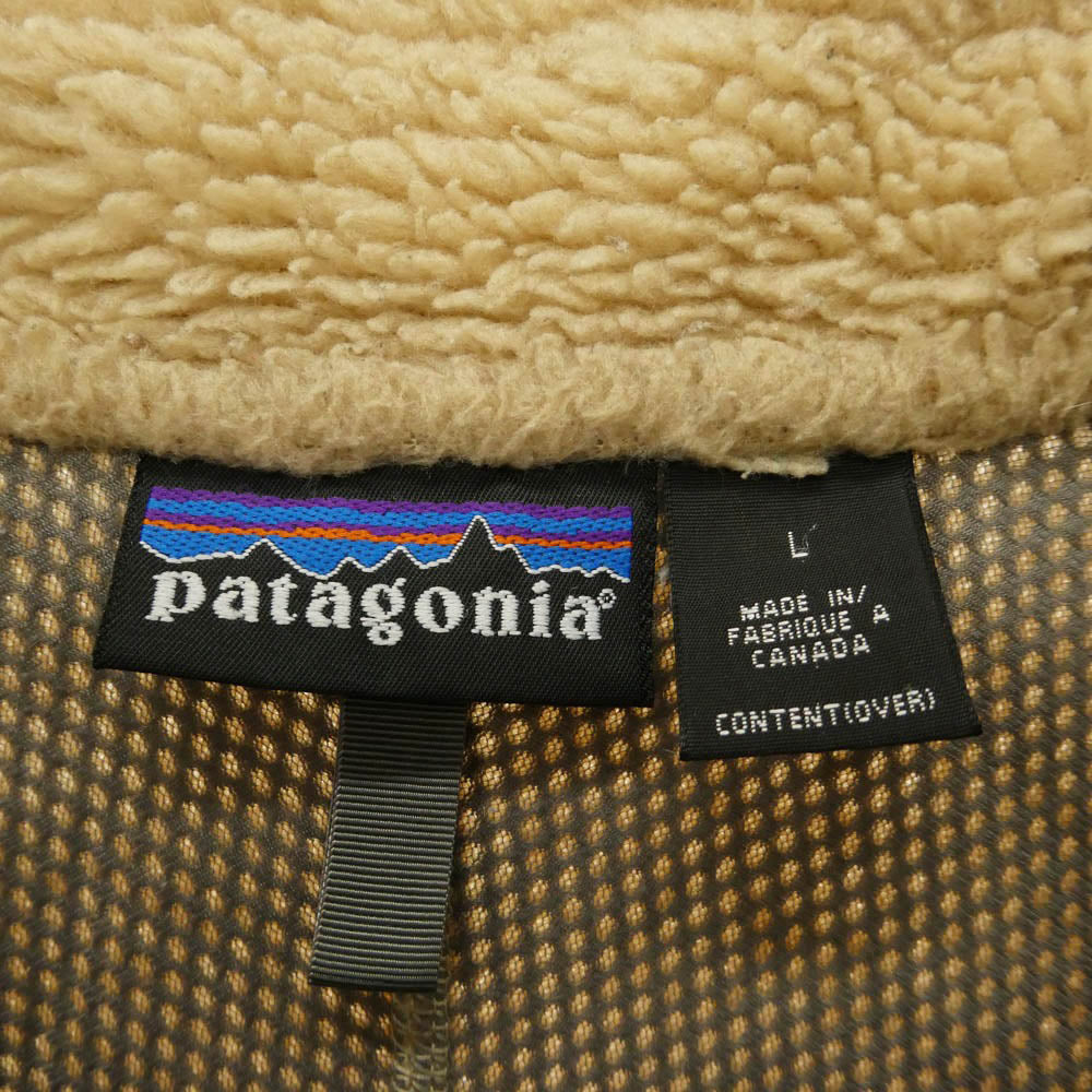 patagonia パタゴニア 02AW カナダ製 2002年製 Retro-X レトロX フリース ジャケット ベージュ系 L【中古】
