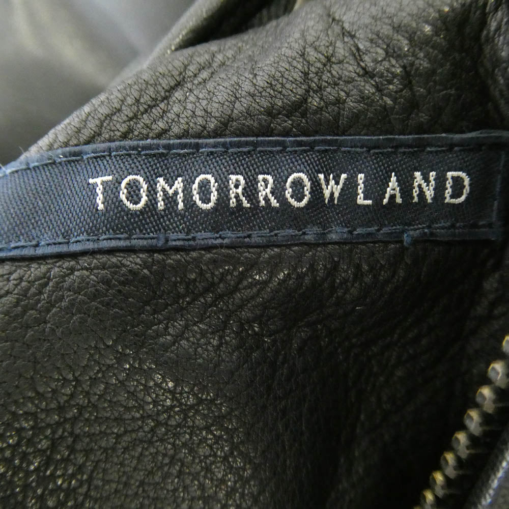 TOMORROWLAND トゥモローランド リバーシブル レザー ダウン ジャケット ブラック系 L【中古】