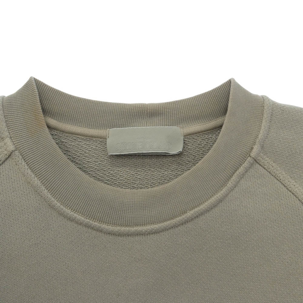 STONE ISLAND ストーンアイランド 6100028 HEAVY ORGANIC COTTON FLEECE_S.I. GHOST ワッペン クルーネック スウェット トレーナー グレー系 L【中古】