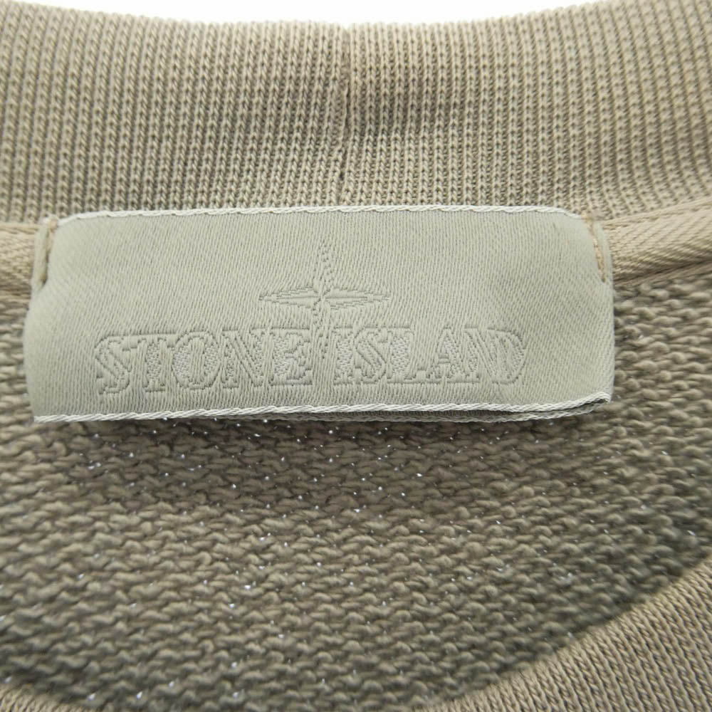 STONE ISLAND ストーンアイランド 6100028 HEAVY ORGANIC COTTON FLEECE_S.I. GHOST ワッペン クルーネック スウェット トレーナー グレー系 L【中古】