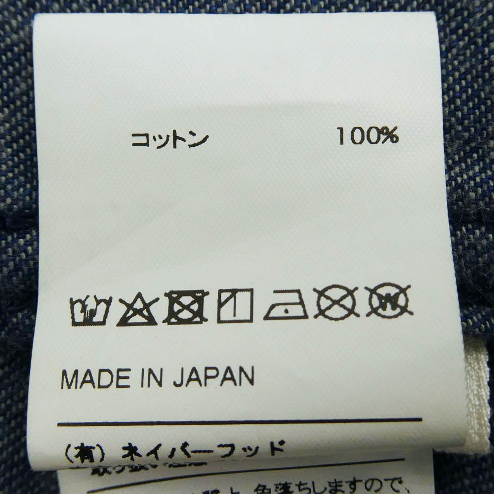 WTAPS ダブルタップス 18AW 182GWDT-SHM03 DOC / SHIRT. COTTON. DENIM ノーカラー デニム ドクター シャツ ネイビー系 x01【中古】