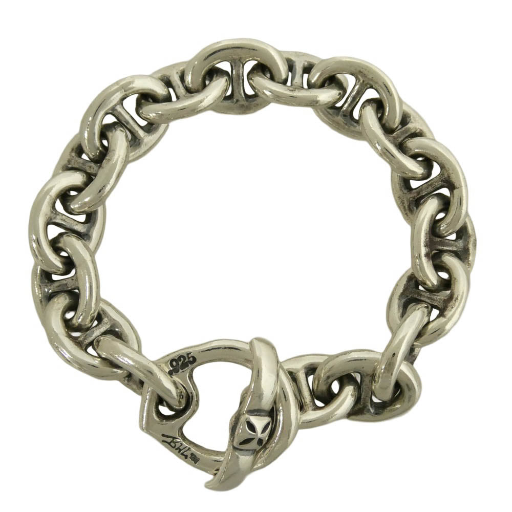 BILL WALL LEATHER ビルウォールレザー BEAMS ビームス BEAMS EXCLUSIVE Mixed Boat Link Bracelet ミックスボートリンク ブレスレット シルバー系【中古】
