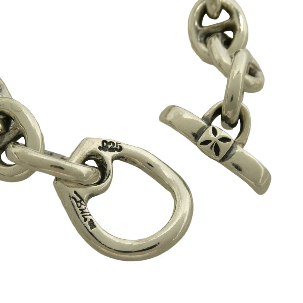 BILL WALL LEATHER ビルウォールレザー BEAMS ビームス BEAMS EXCLUSIVE Mixed Boat Link Bracelet ミックスボートリンク ブレスレット シルバー系【中古】