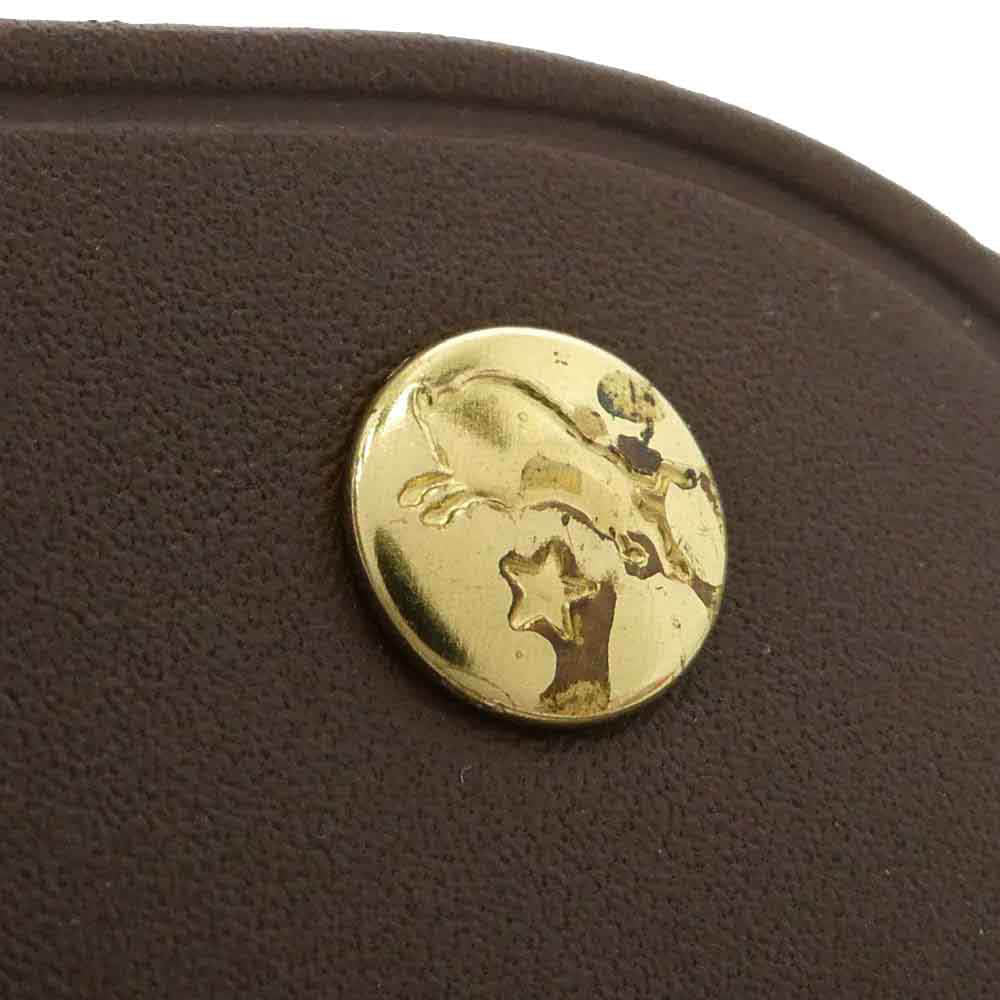 IL BISONTE イルビゾンテ 54324-0-4150 イタリア製 ロゴ型押し レザー キーケース キーリング ブラウン系【新古品】【未使用】【中古】