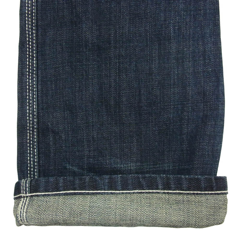 VANSON バンソン ロゴ ししゅう ストレート デニム パンツ インディゴブルー系 30【中古】