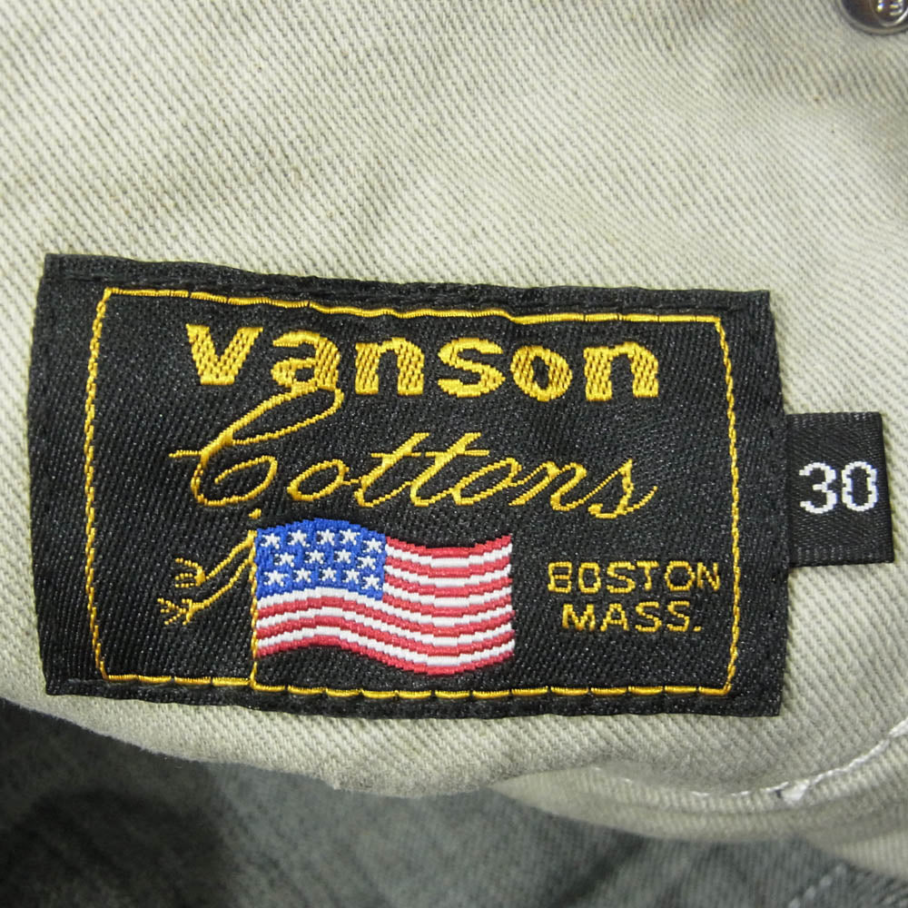 VANSON バンソン ロゴ ししゅう ストレート デニム パンツ インディゴブルー系 30【中古】