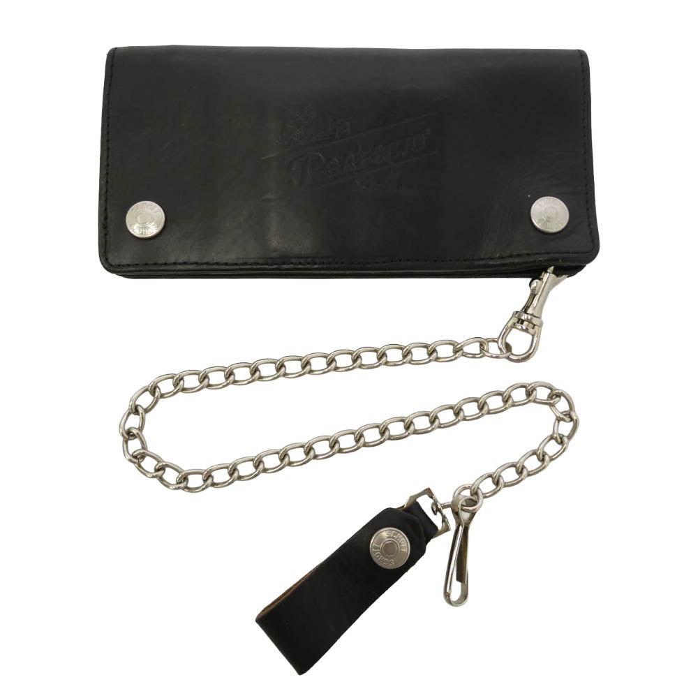 schott ショット PERFECT WALLET パーフェクトウォレット HORWEEN クロムエクセル レザー トラッカー ウォレット ブラック系【中古】
