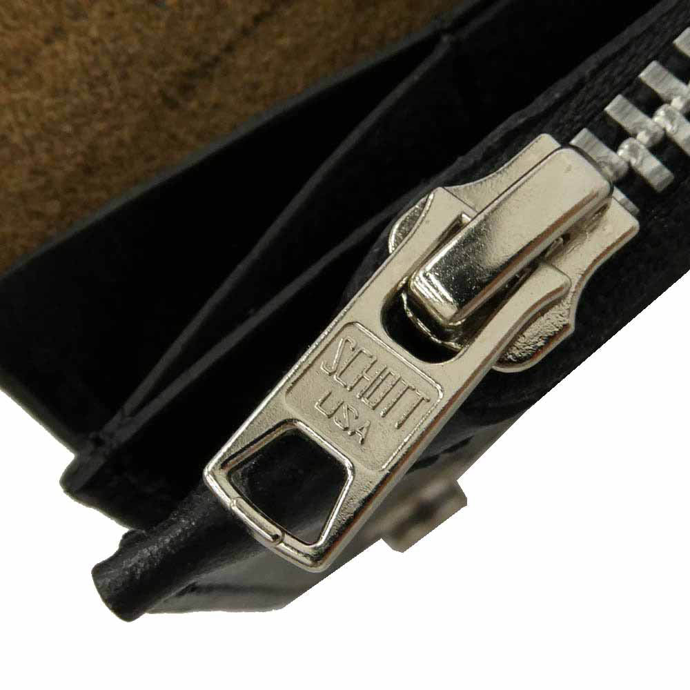schott ショット PERFECT WALLET パーフェクトウォレット HORWEEN クロムエクセル レザー トラッカー ウォレット ブラック系【中古】