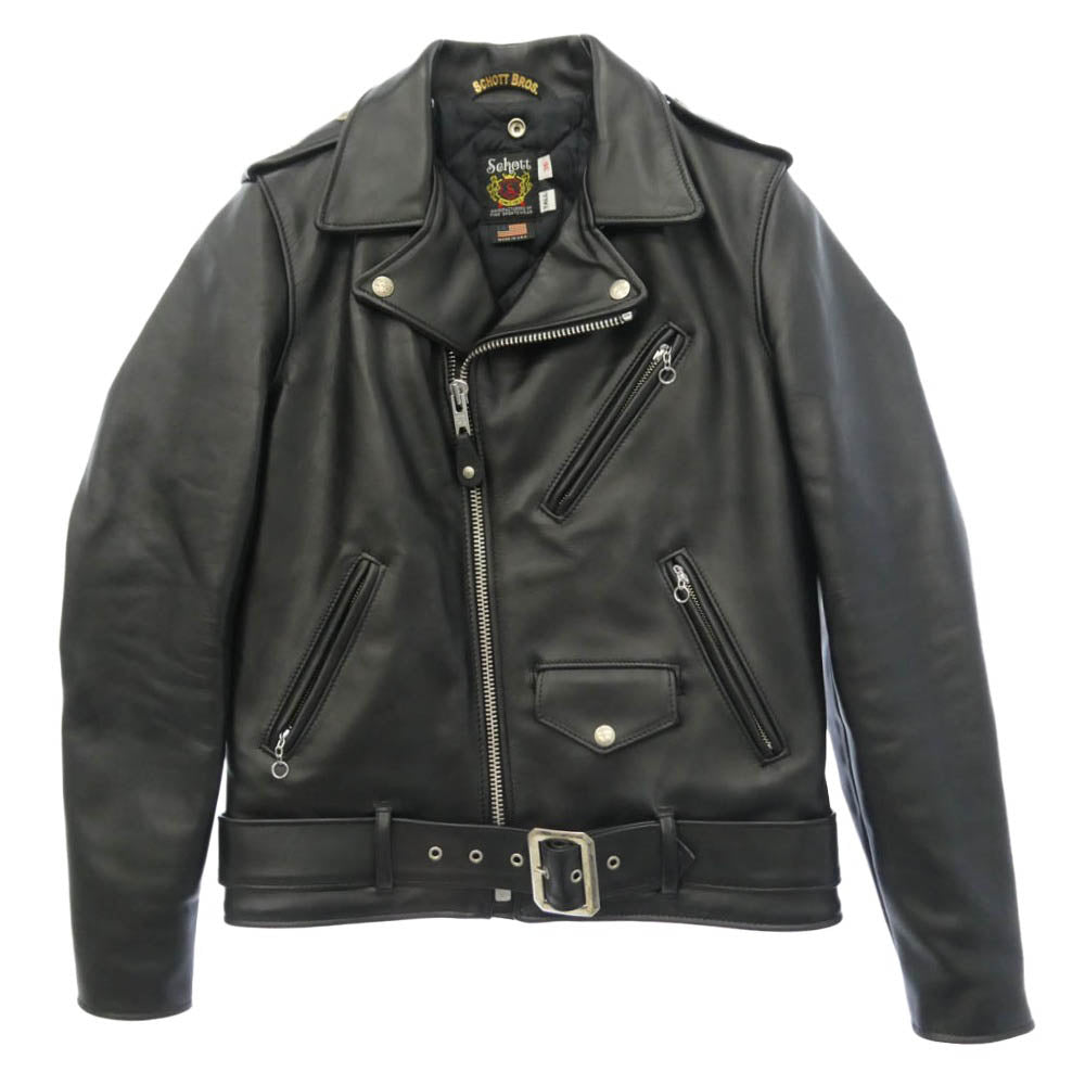 schott ショット 613UST ONESTAR TALL ワンスター ダブル ライダース ジャケット ブラック系 36【中古】