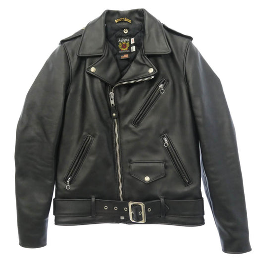 schott ショット 613UST ONESTAR TALL ワンスター ダブル ライダース ジャケット ブラック系 36【中古】