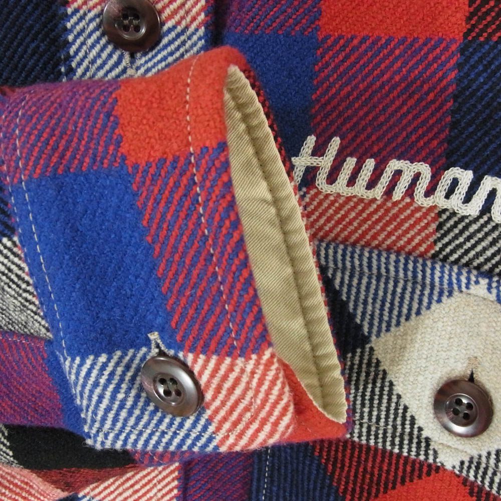 HUMAN MADE ヒューマンメイド 25AW HM30SH013 Wool Check Shirt Jacket ウール チェック シャツ ジャケット マルチカラー系 L【中古】