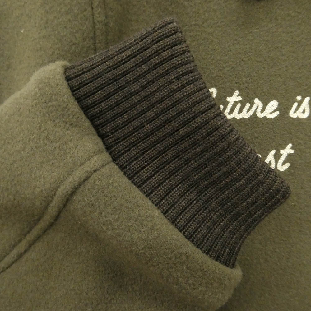 HUMAN MADE ヒューマンメイド 25AW HM30JK029 Donkey Coat Olivedrab ウールメルトン ドンキー コート ロゴ刺繍 ジャケット ブルゾン カーキ系 XL【中古】