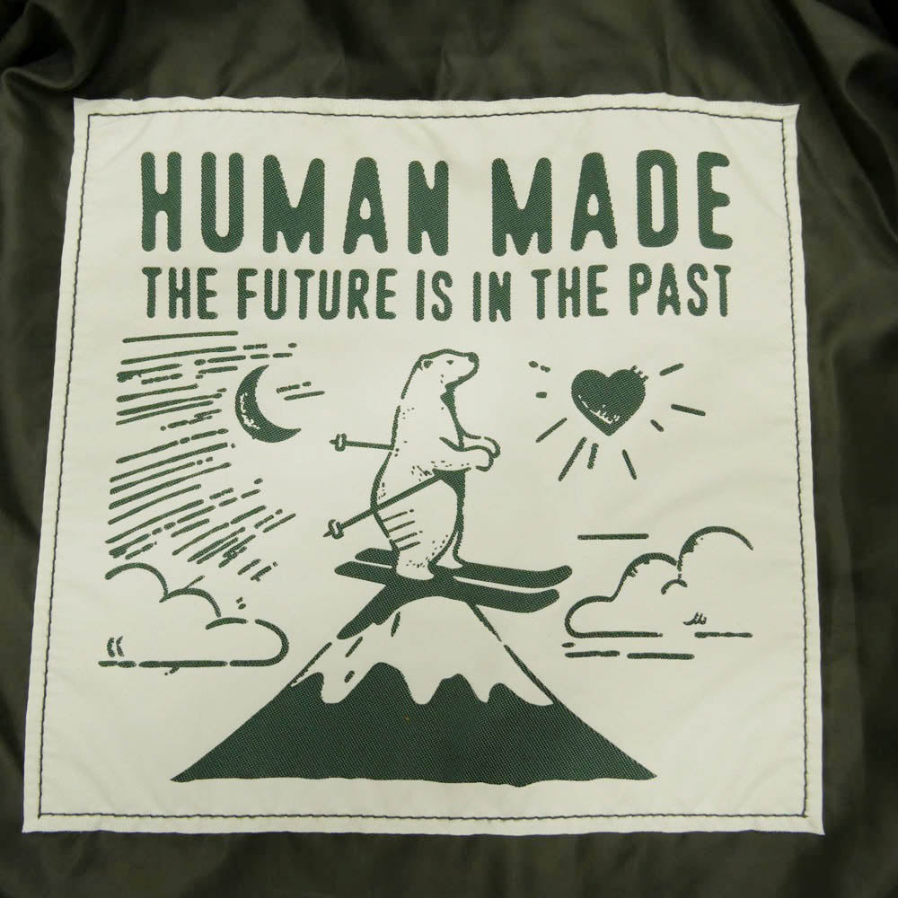 HUMAN MADE ヒューマンメイド 25AW HM30JK029 Donkey Coat Olivedrab ウールメルトン ドンキー コート ロゴ刺繍 ジャケット ブルゾン カーキ系 XL【中古】