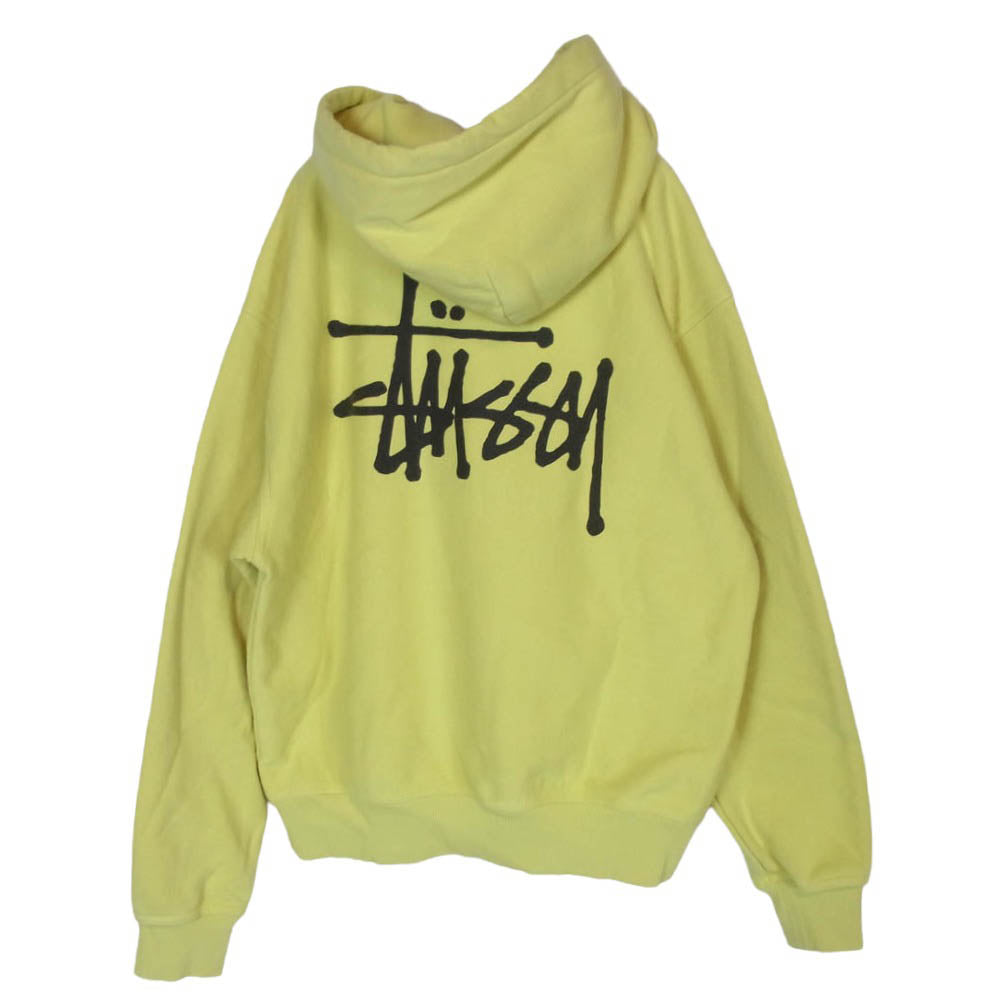 STUSSY ステューシー Z4000SAS22 BIG STOCK HOODIE ロゴプリント プルオーバー パーカー フーディ イエロー系 M【中古】