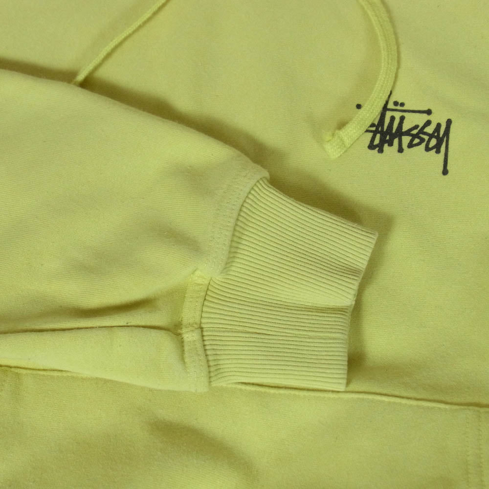STUSSY ステューシー Z4000SAS22 BIG STOCK HOODIE ロゴプリント プルオーバー パーカー フーディ イエロー系 M【中古】